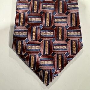 Jhane Barnes Multicolor Geometric Tie